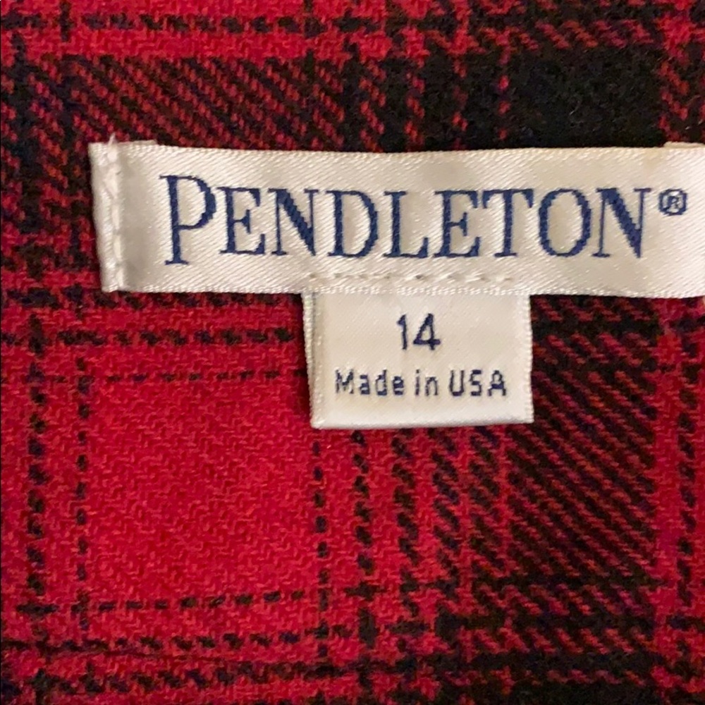 Authentic Pendleton Wool Plaid Lined Skirt - image 3